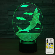3D LED Night Lights Whale 7 Colors Change Touch Switch Hologram Atmosphere Novelty Lamp for Home Decoration Visual Illusion Gift