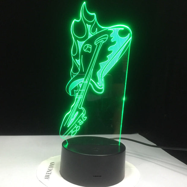 2019 Music Cool Guitar Bass 3D LED LAMP NIGHT LIGHT for Musicians Home Table Decoration Birthday Christmas Present Gift