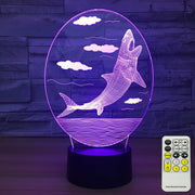 3D LED Night Lights Whale 7 Colors Change Touch Switch Hologram Atmosphere Novelty Lamp for Home Decoration Visual Illusion Gift