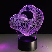 3D LED Night Light Dynamic Rhinoceros Horn with 7 Colors Light for Home Decoration Lamp Amazing Visualization AW-145