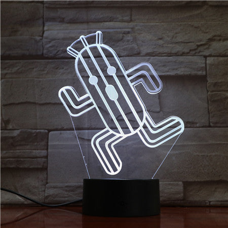 Cactus 3d Led Night Lamp Child Led Nightlight Cactuar Final Fantasy Night light for Kids Bedroom Decorative Light Boys Best Gift