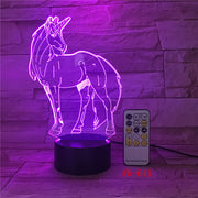 Unicorn Romantic Gift 3D LED Table Lamp 7 Color Change Night Light Room Decor Lustre Holiday Girlfriend Kid Toys Dropship AW-641