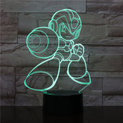 Rockman Figure USB 3D LED Night Light Multicolor RGB decorative light Boys Child Kids Baby Gifts Game Megaman Table Lamp Bedside