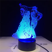 Flamingo Dance Skirt Table Lamp 3D Led Bedroom Decor Night Lights Usb Baby Sleep Visual Girls Light Fixtures Kids Gifts AW-2990