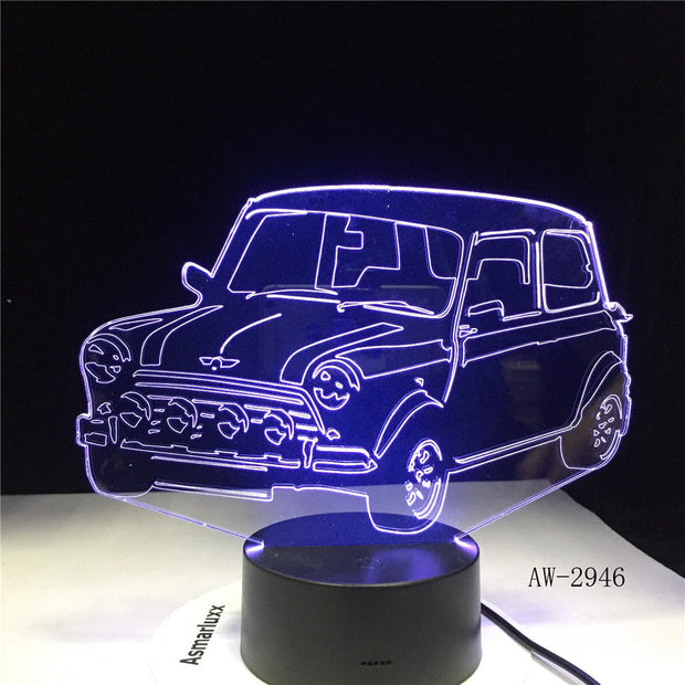 Novelty Gifts Cool SUV Car Vehicle Shape 3D Lamp 7 Colors Change LED Night Lamp Desk Table Decoration Lights Dropship AW-2946