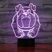 3D Visual Illusion Lamp Bulldog Poodle Jack Russell Terrier Rottweiler Dobermann LED Kids Night Light Dog Desk Light LampAW-1162