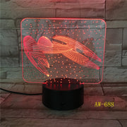 7 Colors Change 3D Vision Airplane Modelling Led Aircraft Night Light Desk Lamp Decor Usb Sleep Lighting Fixtures Gifts AW-688