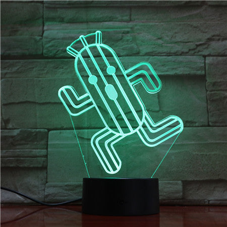 Cactus 3d Led Night Lamp Child Led Nightlight Cactuar Final Fantasy Night light for Kids Bedroom Decorative Light Boys Best Gift