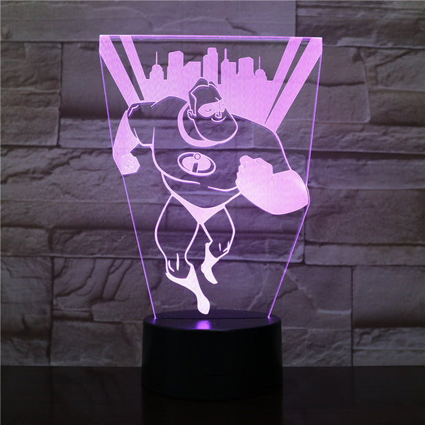 Cartoon Fat Man 7/16 Colors Chang 3D LED Night Light Sleep Bedroom Decor Lamp Love Valentines Gift Dropshipping 3D-2475