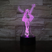 Michael Star Figure 3D Led Night Light 7 Colors Home Offfice Decorative Lamp Bedroom Table Lamp Michael Fan's Best Gift