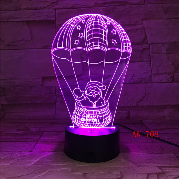 Fancy Baby Led Night Lamp Snowman Nightlight for Kids Bedroom Decor Battery Operated Atmosphere Pretty 3d Night Light AW-708