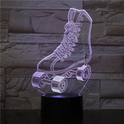 Roller Skates Multi colors 3D RGBW Novelty Lava LED Night Light Table Lamp USB for Child Gift Home Decor Dropshipping