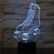 Roller Skates Multi colors 3D RGBW Novelty Lava LED Night Light Table Lamp USB for Child Gift Home Decor Dropshipping