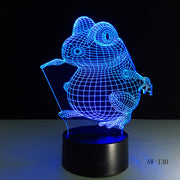 Animal Frog Seeds 3D Cartoon USB Lamp Bulbasaur LED Night Light Visual Illusion Table Holiday Kid Toy Drop Shipping AW-130