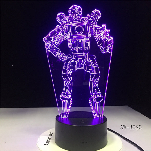 Apex Legends Wraith Figure 3D LED Night Light Battle Royale Bedroom Decor Light Kids Friend Birthday Gift Table Lamp AW-3580