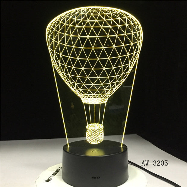 Balloon 3D Led USB Night light Table Lamp Colors Gradient Creative Luminaria Optical Illusion Lamp Home Decorative Gifts AW-3205