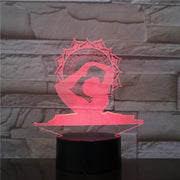 India Yoga 3D LED Lamp Night Lights 7 Colors Change Touch Table Creative Gift as Home Decoration LED Night Lamp Dropshipping