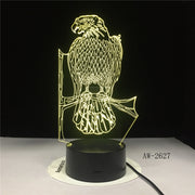 Polish Coat of Arms Polska 3D Optical illusion USB Light Home Decor Polish Eagle Falcon LED Novelty Desk Night Lamp AW-2627