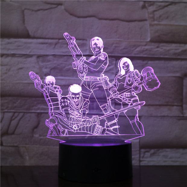 Game Team Figure 3D LED Table Lamp Night Light 7 Colors Changing Bedroom Sleep Lighting Home Decor Gifts Drop shipping