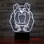 3D Visual Illusion Lamp Bulldog Poodle Jack Russell Terrier Rottweiler Dobermann LED Kids Night Light Dog Desk Light LampAW-1162