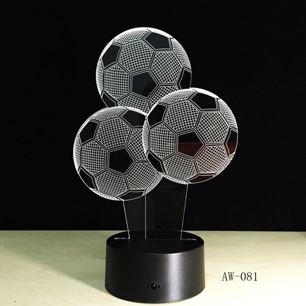 Football Balloon Night Light Sporting 3D LED USB Lamp RC Touch Remote Controller Colorful Gradient Visual Boy Gift AW-081