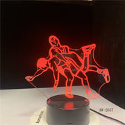 3D LED Wrestling Judo Lamp Night Lights USB Power Lights Creative Holiday Gift LED Desk Lamp for Home Living Room Decor AW-2637