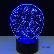 Home Decor Light Sky Constellation Luminaria 7 Color Changing 3D LED Night Lamp Nightlight Gift Bedside Sleep Light Gift AW-107