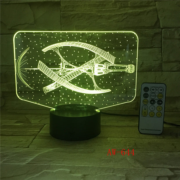 7 Colorful Changeable Mood LED Lamp 3D Led Spaceship Earth Space Desk Lighting Bedroom Bedside Decor Night Light Gifts AW-644