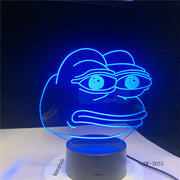 Cartoon Frog Night Lamp 3D Illusion 7 Color Changing Decorative Light Child Kids Girl Gift Desk LED Night Light Bedside AW-3033