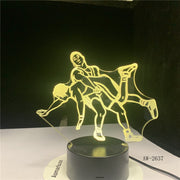 3D LED Wrestling Judo Lamp Night Lights USB Power Lights Creative Holiday Gift LED Desk Lamp for Home Living Room Decor AW-2637