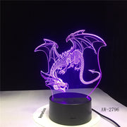 Cut Flying Dragon 3D Night Light 7 Colors Change LED Table Xmas Gift Ancient Dragon Art Home Decor Lamp Dropshipping AW-2796