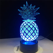 3D Pineapple Ananas LED Night Light 7 Color Change Home Room Decor Child Kids Baby Sleeping Desk Lamp Festival Gifts AW-2368