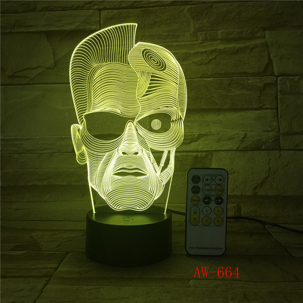 Electronic Gift 3D Led Light Fixtures Atmosphere Lamp 3d Stereo Night Light Bedside Lamp Creative Lamp Drop Shipping AW-664
