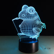 Animal Frog Seeds 3D Cartoon USB Lamp Bulbasaur LED Night Light Visual Illusion Table Holiday Kid Toy Drop Shipping AW-130