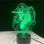 Unicorn Romantic Gift 3D LED Table Lamp 7 Color Change Night Light Room Decor Lustre Holiday Girlfriend Kids Toys AW-2319