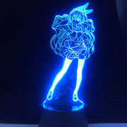 Cute Japanese Waifu 3D Night light Anime Lamp Yumeko Jabami From Kakegurui Compulsive Gambler Decor USB Nightlight Dropshipping