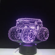 Vehicle Car 7 Colors Changing Creative Gifts 3D Led Table Lamp Usb Touch Button Vehicle Night Lights Kids Bedroom Decor Dropship