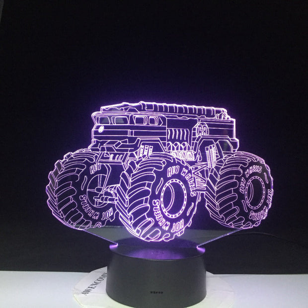 Vehicle Car 7 Colors Changing Creative Gifts 3D Led Table Lamp Usb Touch Button Vehicle Night Lights Kids Bedroom Decor Dropship