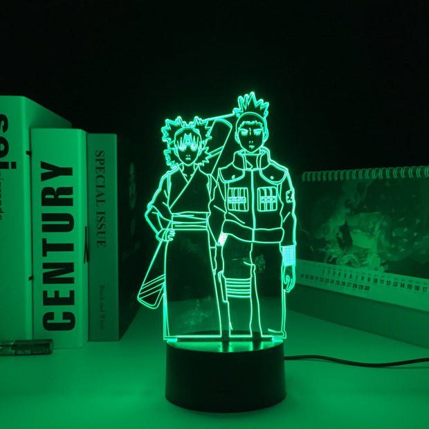 Anime Figure Temari Shikamaru 3D LED Night Light Home Bedroom Table Decoration for Children's Festival Birthday Gifts Acrylic Lamp 7 Color Changes