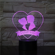 Valentine I Love U Usb Touch Remote Control 7 Colors 3D Led Night Light Changable Glow In The Dark Toys Halloween Gift 3438