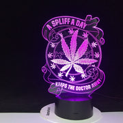 Keeps The Doctor Away Health 3D LED Light Lamp Nightlight Led Night Light Lamp Visual Light Effect Lovely Dropship Gift 3224