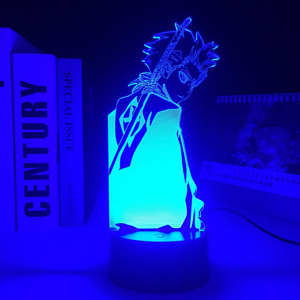 3D Night Light Anime Figure Bleach Toshiro Home Bedroom Table Decoration for Children's Festival Birthday Gifts Acrylic Bleach 7 Color Changes LED Lamp