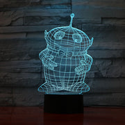 Teletubbies Night Light LED Decor 3D Illusion Touch Sensor Child Kids Gift Baby Nightlight Cartoon Table Lamp Bedroom Decoration