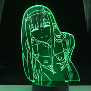 Zero Two Figure Table 3D Lamp Light Anime Waifu Gift Darling In The Franxx Zero Two Lamp for Bed ROOM Decor LED Night Light