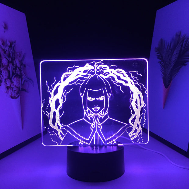 3D LED Night Light Avatar The Last Airbender Azula Home Bedroom Table Decoration for Children's Festival Birthday Gifts Acrylic 7 Color Changes