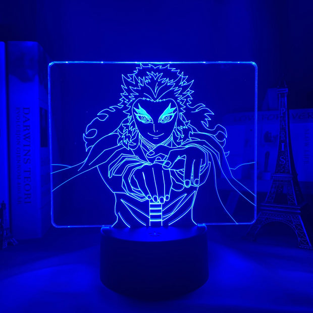 Anime Figure 3D Night Lamp Demon Slayer Kyojuro Rengoku Home Decor Children's Festival Birthday gifts USB link Charging