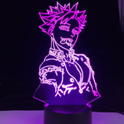 Ban Anime Lamp Seven Deadly Sins Laser LED Engraved Acrylic Upward Lighting 3D Illusion Night Lamp LED Sensor Light Xmas Gift