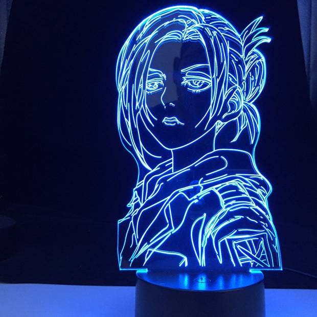 Anime 3d Light Attack on Titan Annie Leonhart Lamp for Home Decor Birthday Gift Manga Attack on Titan LED Night Lamp Annie