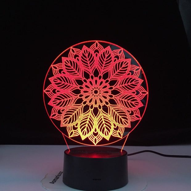 Artistic Modeling Abstract 3d Lamp 7 Color Led Night Lamps For Kids Touch Led Usb Table Lampara Lampe Baby Sleeping Nightlight