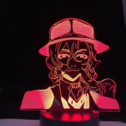 Bungo Stray Dogs Led Night Light Nakahara Chuuya For Bedroom Decor Gift Colorful Nightlight Anime Waifu 3d Lamp Nakahara Chuuya